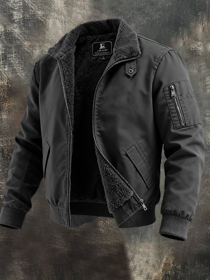 MAISON CLÉMENT PARIS™ | VESTE BOMBER HOMME DOUBLÉE SHERPA HIVER