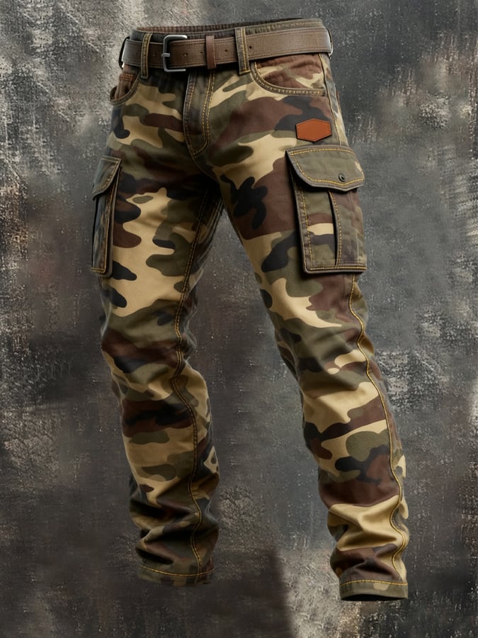 MAISON CLÉMENT PARIS™ | PANTALON CARGO CAMOUFLAGE MILITAIRE HOMME
