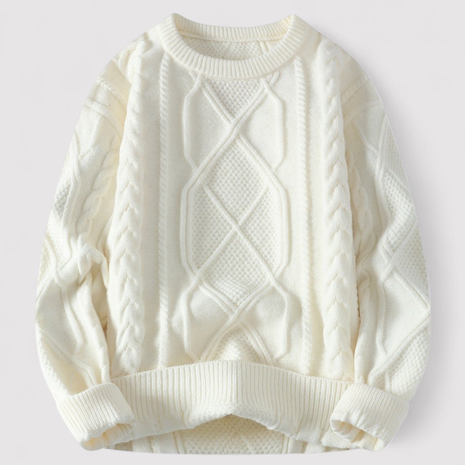 Cardigan chic – Pull classique pour hommes à col rond