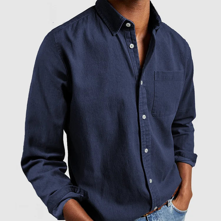 Chemise en Jean Décontractée pour Homme | Mélange de Coton Doux