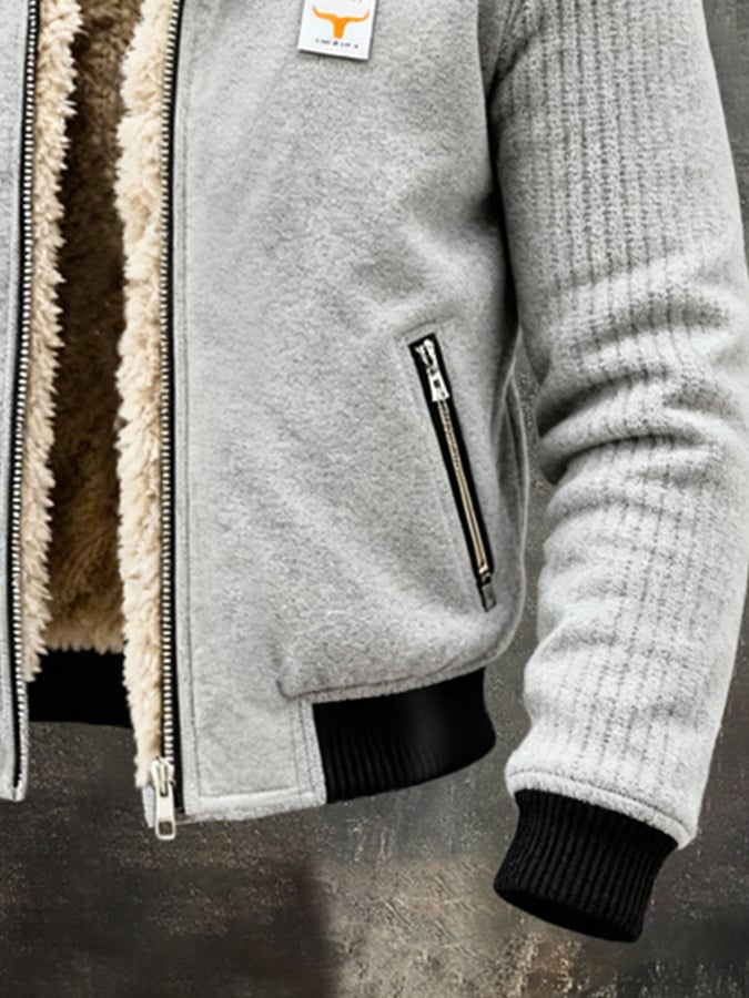 MAISON CLÉMENT PARIS™ | VESTE HOMME HIVER DOUBLÉE SHERPA ZIPPÉE