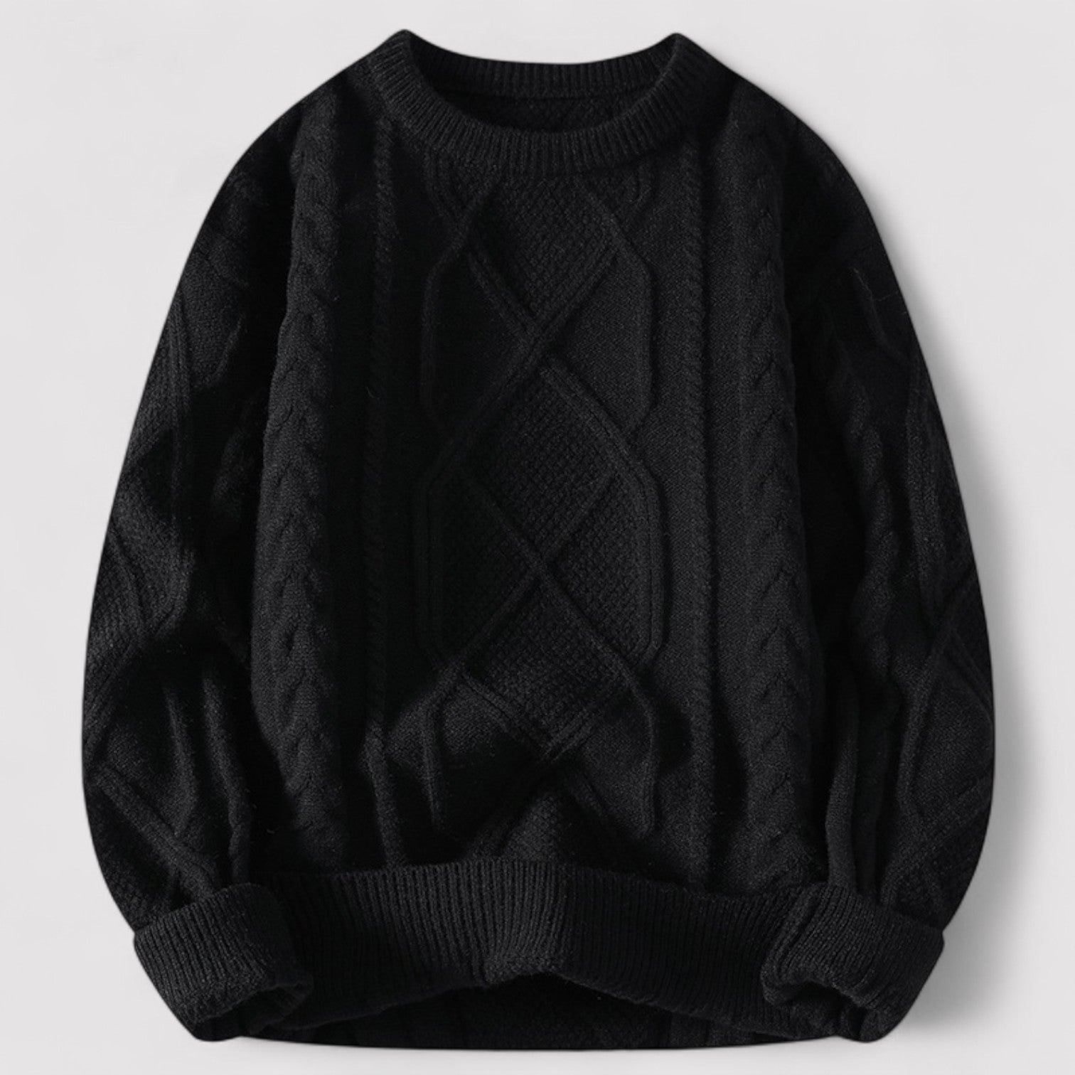 Cardigan chic – Pull classique pour hommes à col rond