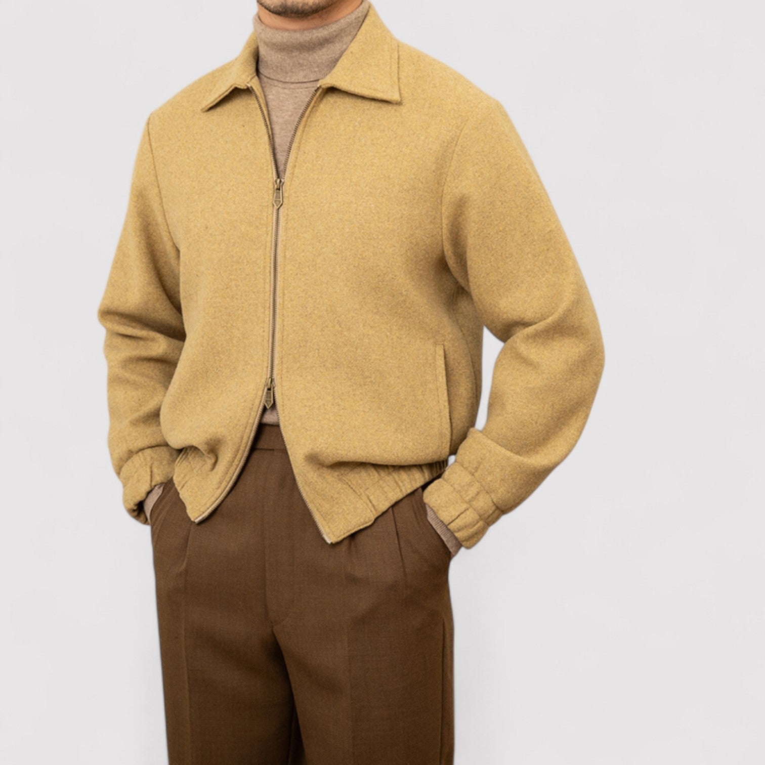 Veste zippée élégante Old Money pour hommes - Automne/Hiver 2025