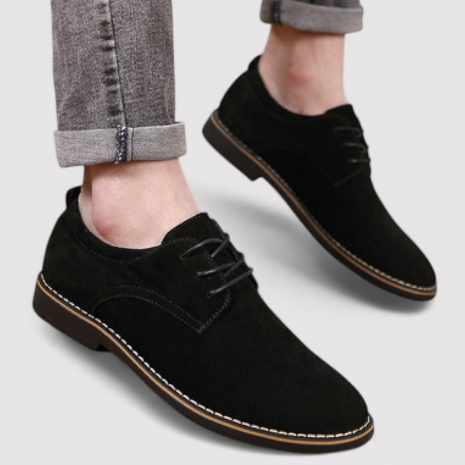 Caspian – Chaussures décontractées à lacets en suède – Chaussures classiques pour hommes