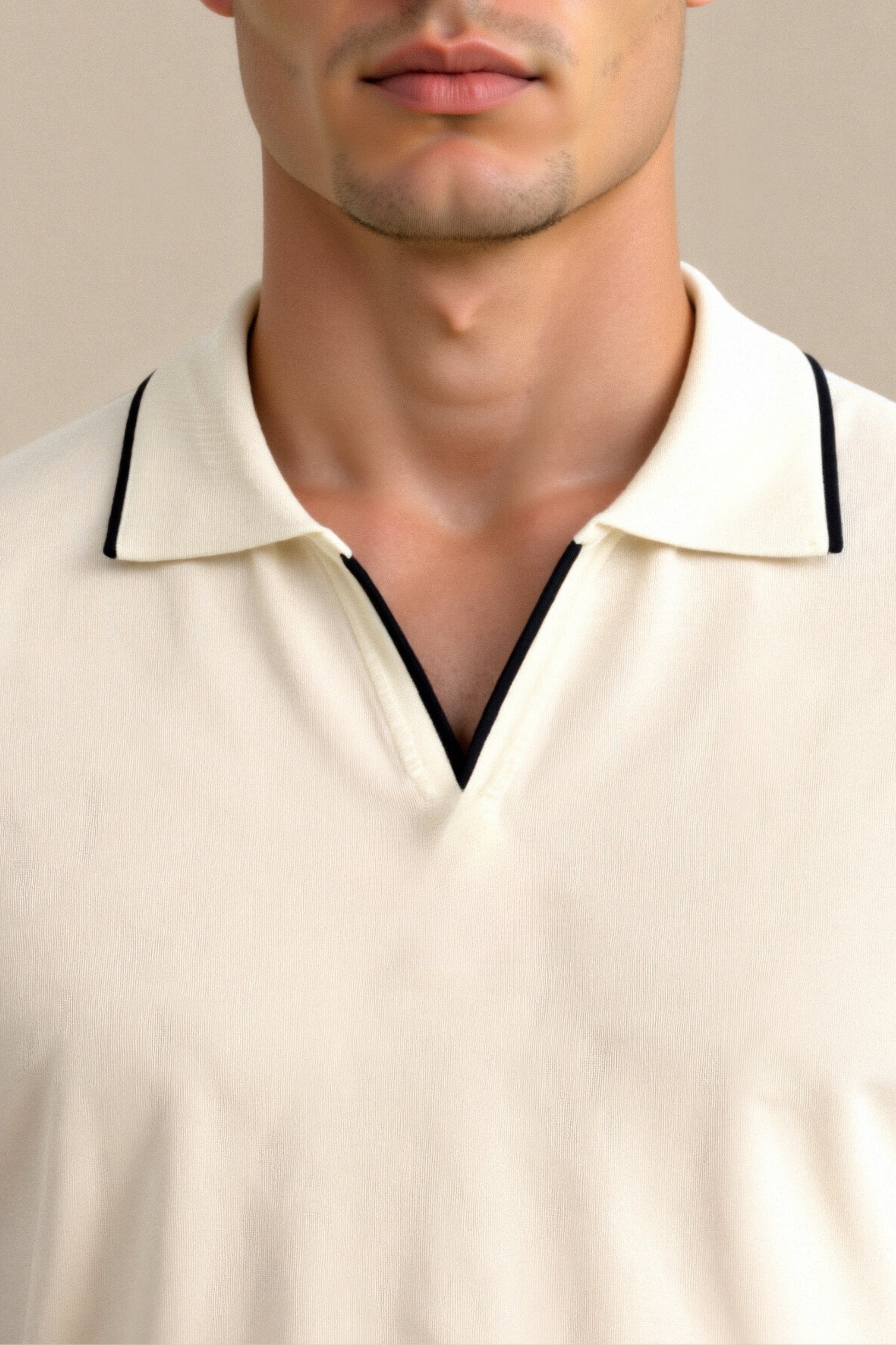 Polo slim ajusté à contraste – Maison Clément Paris