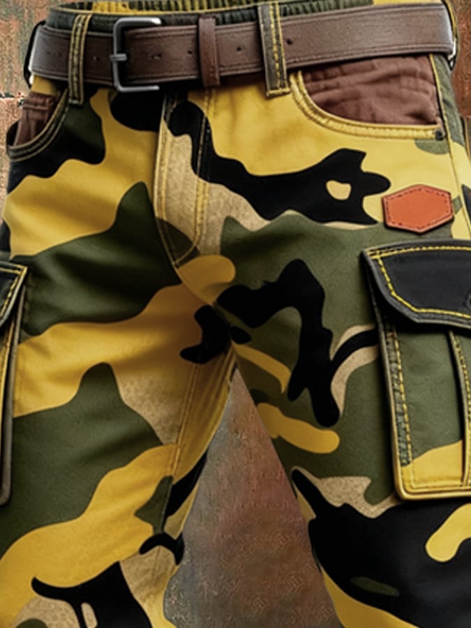 MAISON CLÉMENT PARIS™ | PANTALON CARGO HOMME CAMOUFLAGE TACTIQUE