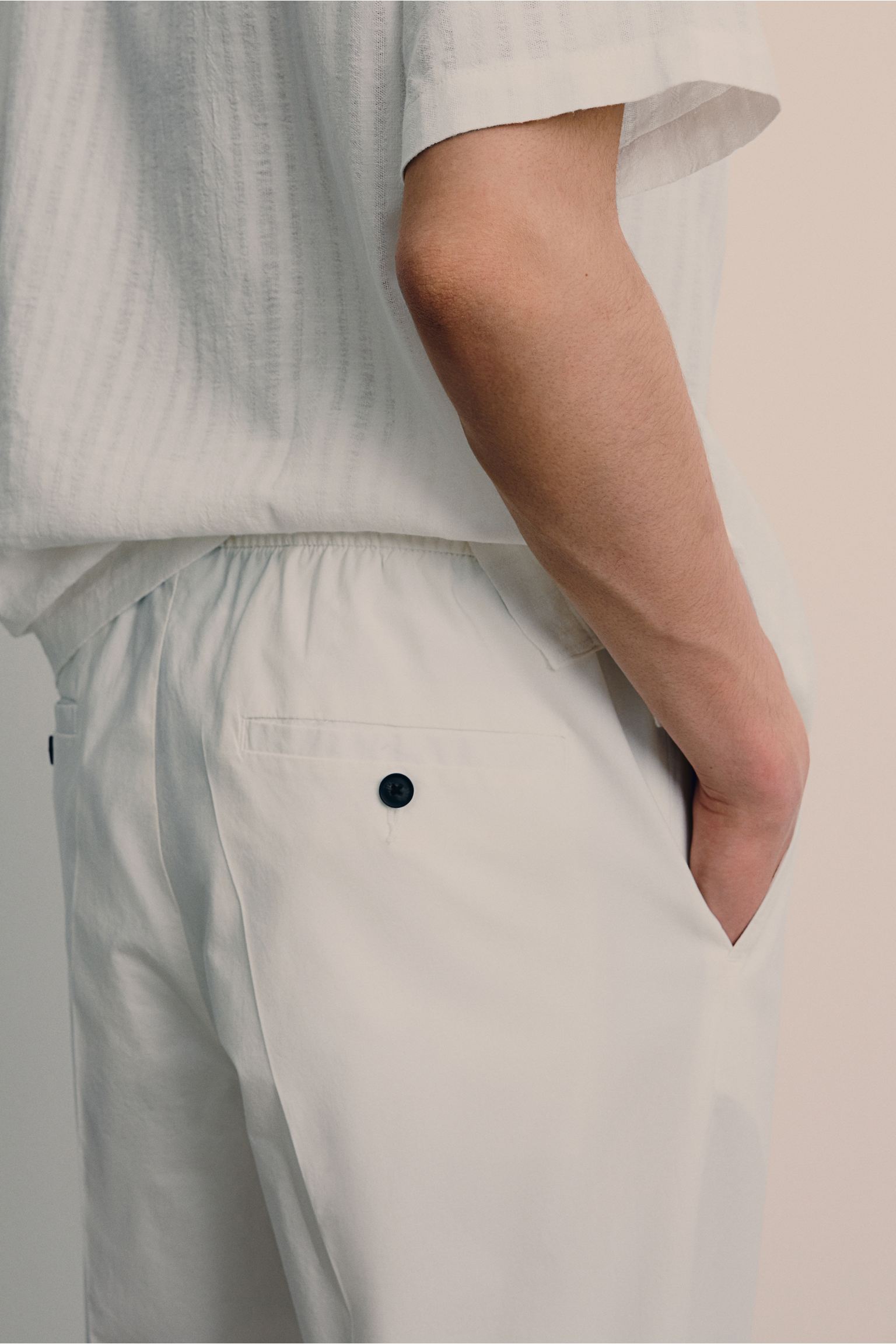 Abel - Pantalon en coton à longueur cheville