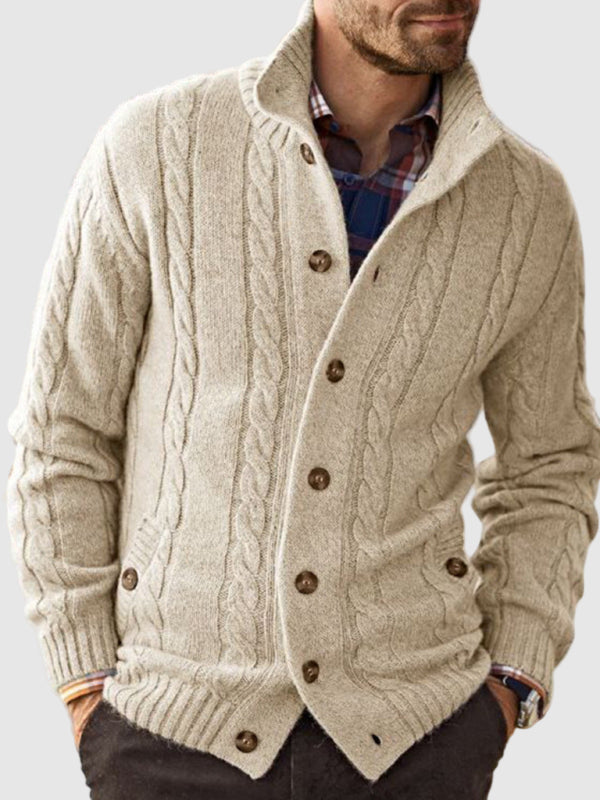 Aljohn | Pull Décontracté Slim Fit en Maille pour Homme Beige