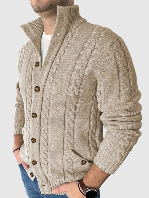 Aljohn | Pull Décontracté Slim Fit en Maille pour Homme Beige