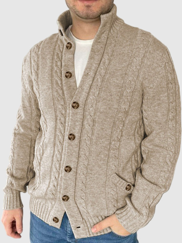 Aljohn | Pull Décontracté Slim Fit en Maille pour Homme Beige