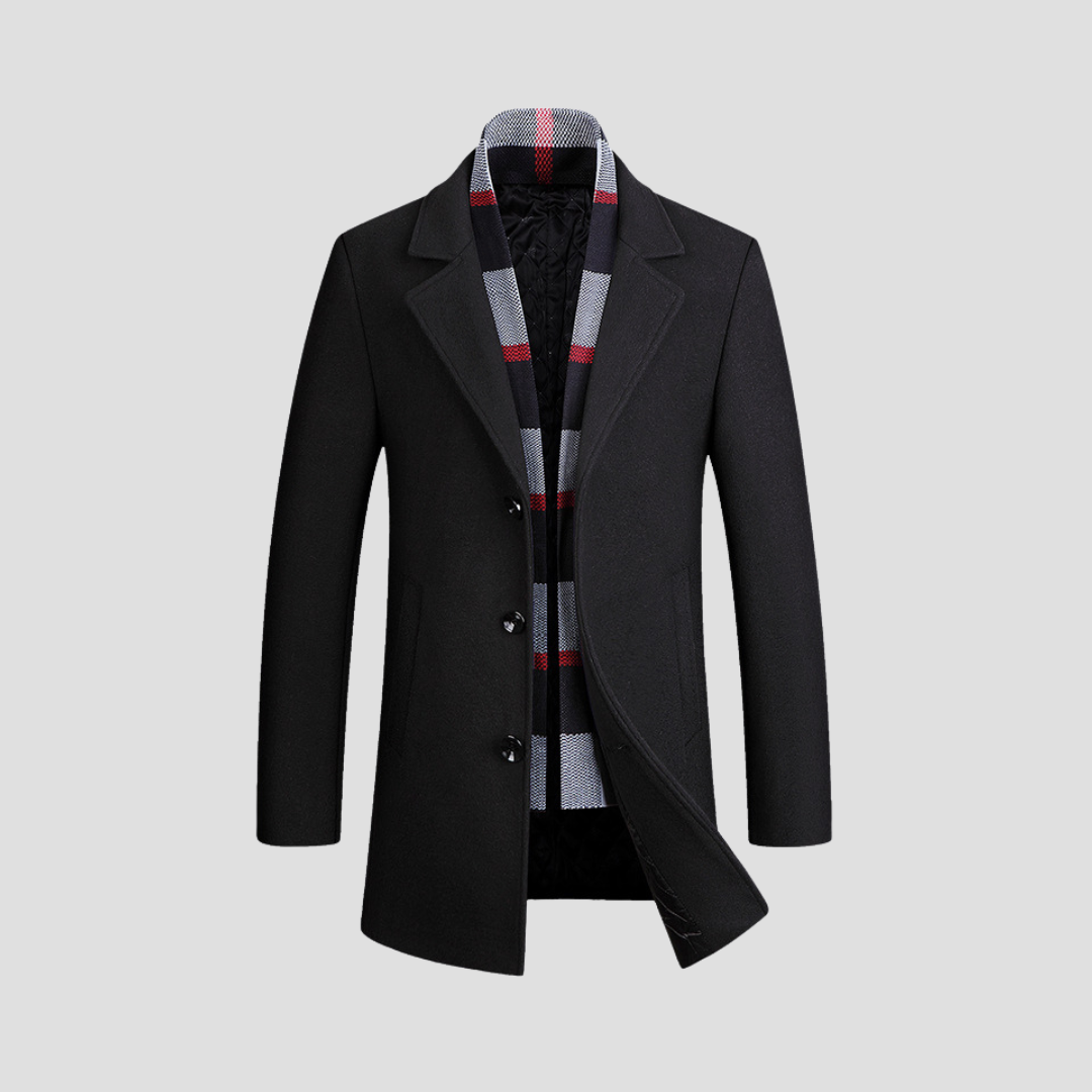 Manteau Classique Élégant pour Homme – Long Overcoat Élégant