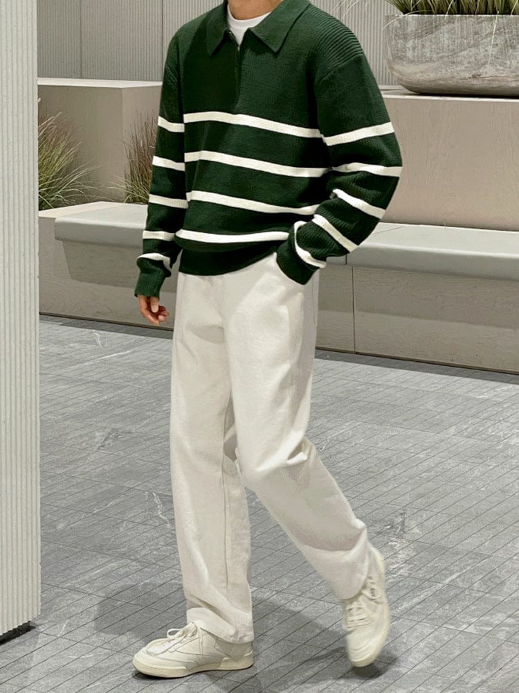 Chad – Pull à demi-fermeture éclair vert