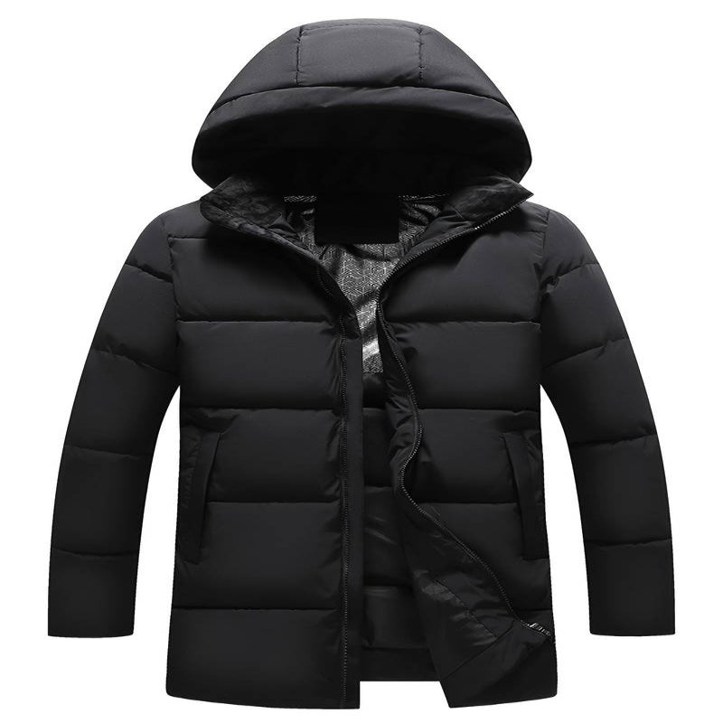 Chris - Manteau Matelassé Long pour Homme avec Capuche