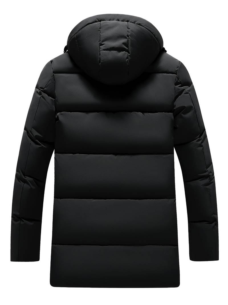 Chris - Manteau Matelassé Long pour Homme avec Capuche