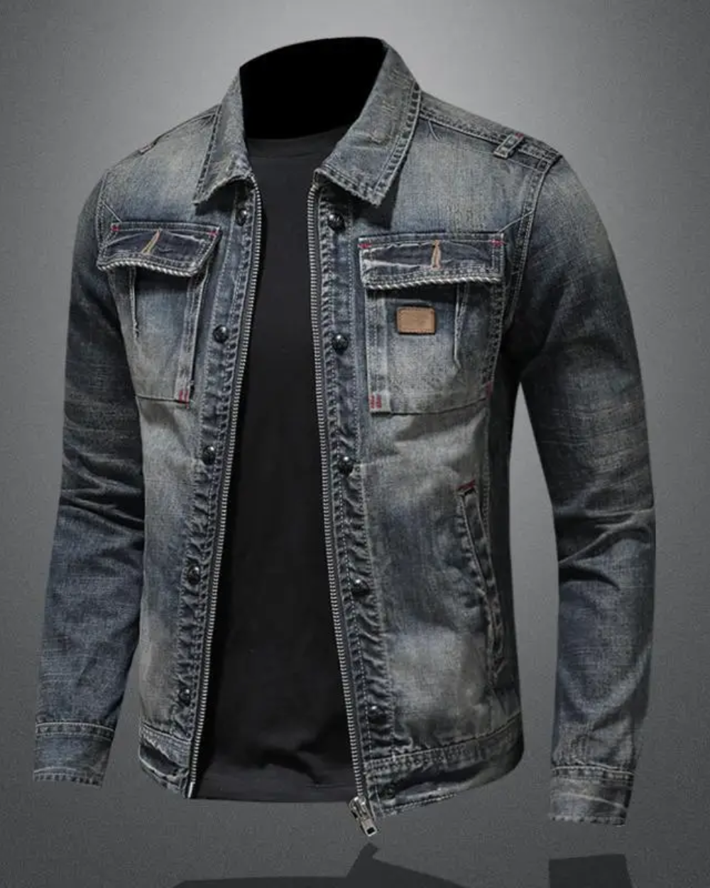 Milano - Veste en denim bleue