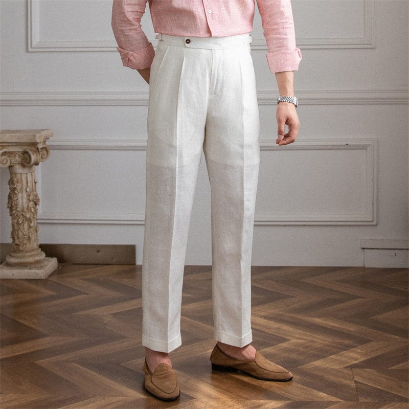 Edward - Pantalon taille haute ajusté