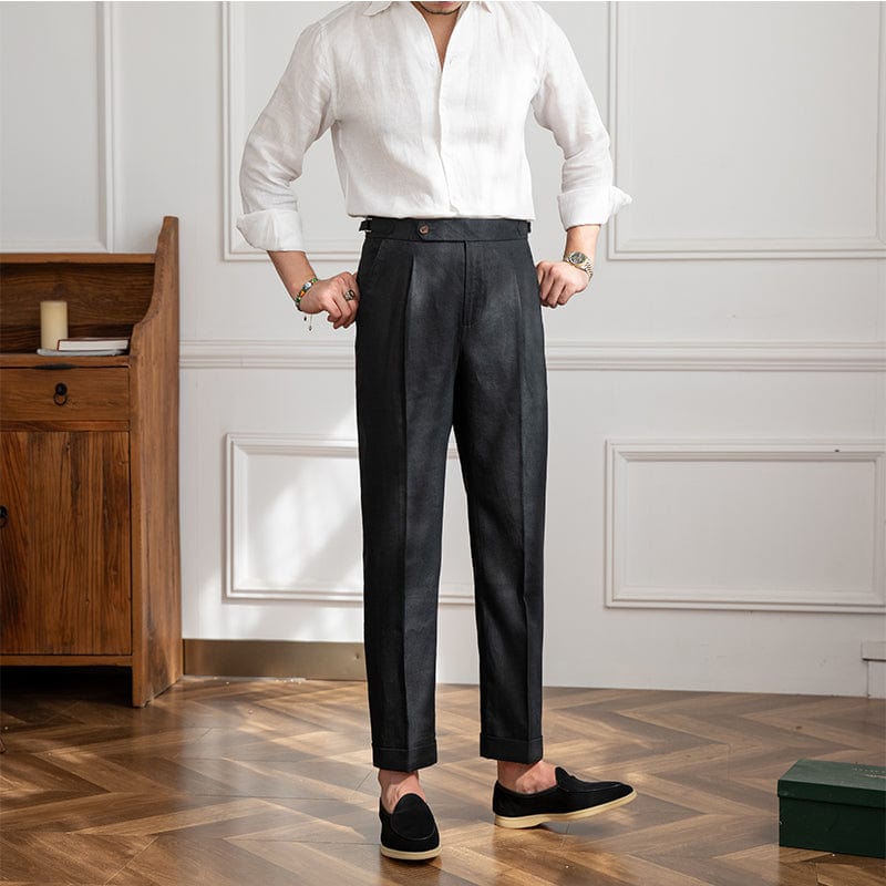 Edward - Pantalon taille haute ajusté
