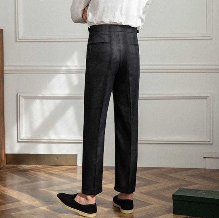 Edward - Pantalon taille haute ajusté