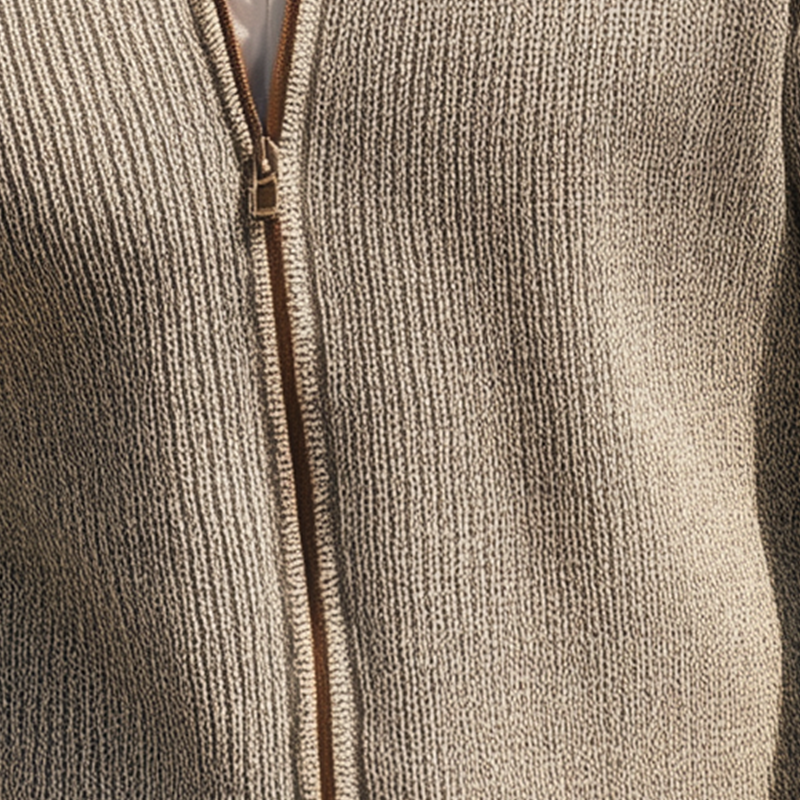 Gilet tricoté gris clair pour hommes – Tricot décontracté Old Money avec détails