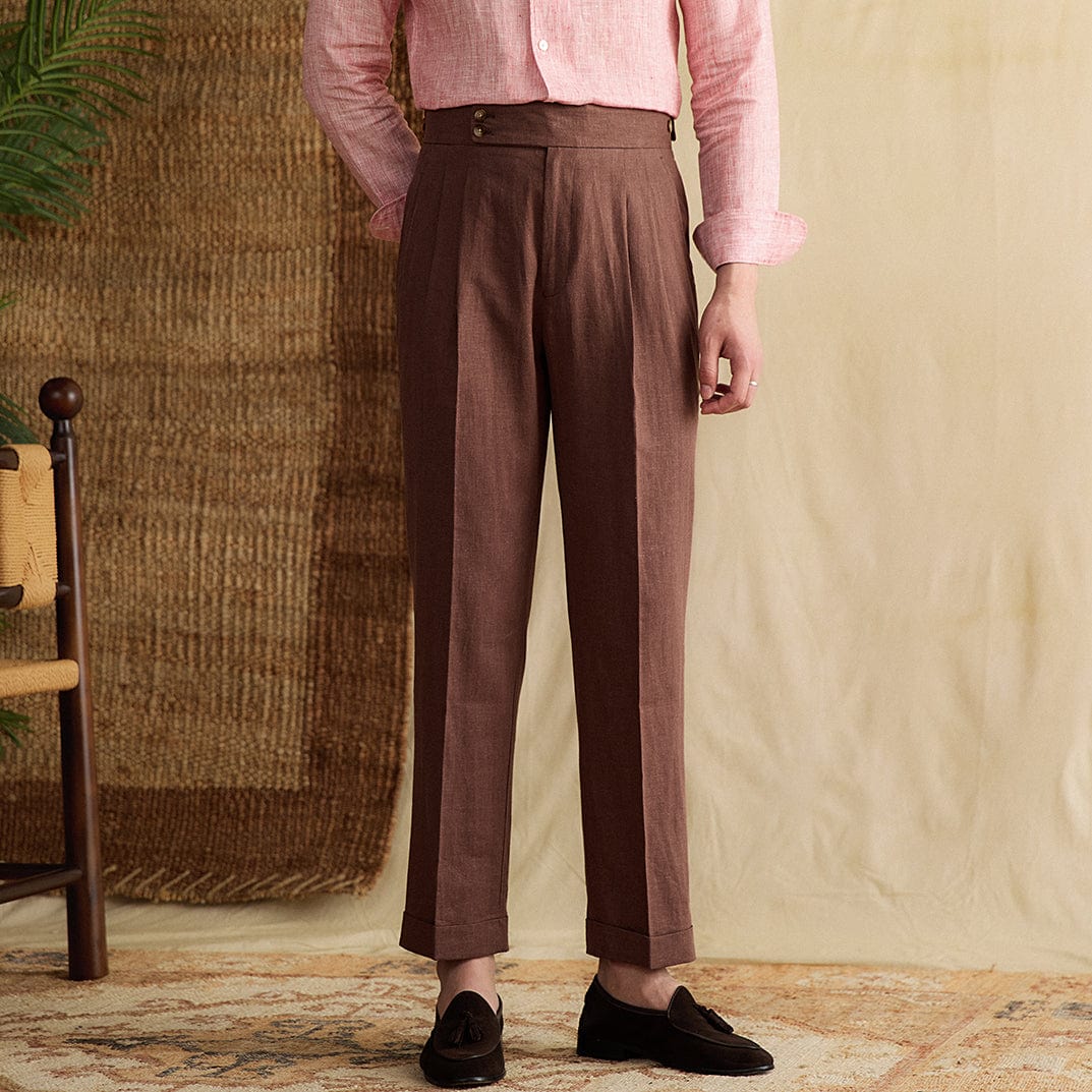 George - Pantalon droit en lin