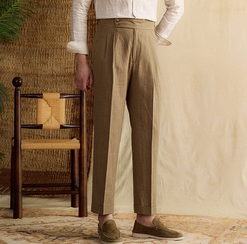 George - Pantalon droit en lin
