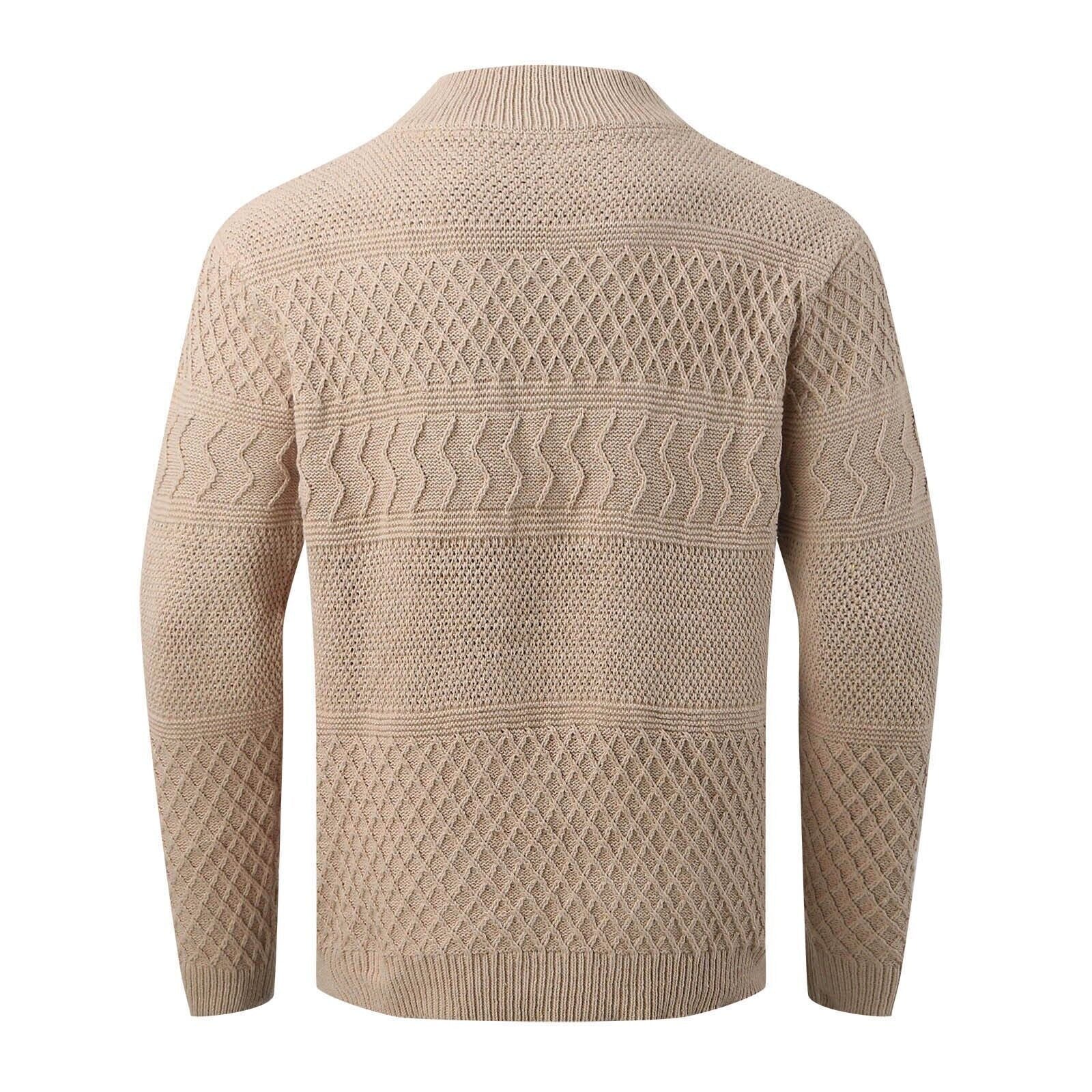 Maison Clément Paris - Gilet pour Homme en Laine à Mailles Grosses avec Boutons – Pull d'Hiver Style Old Money