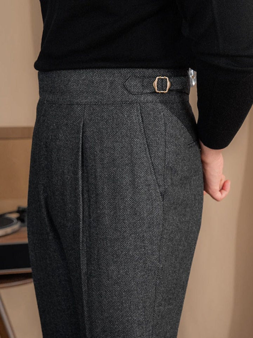Fabrizio - Pantalon en laine Old Money pour hommes