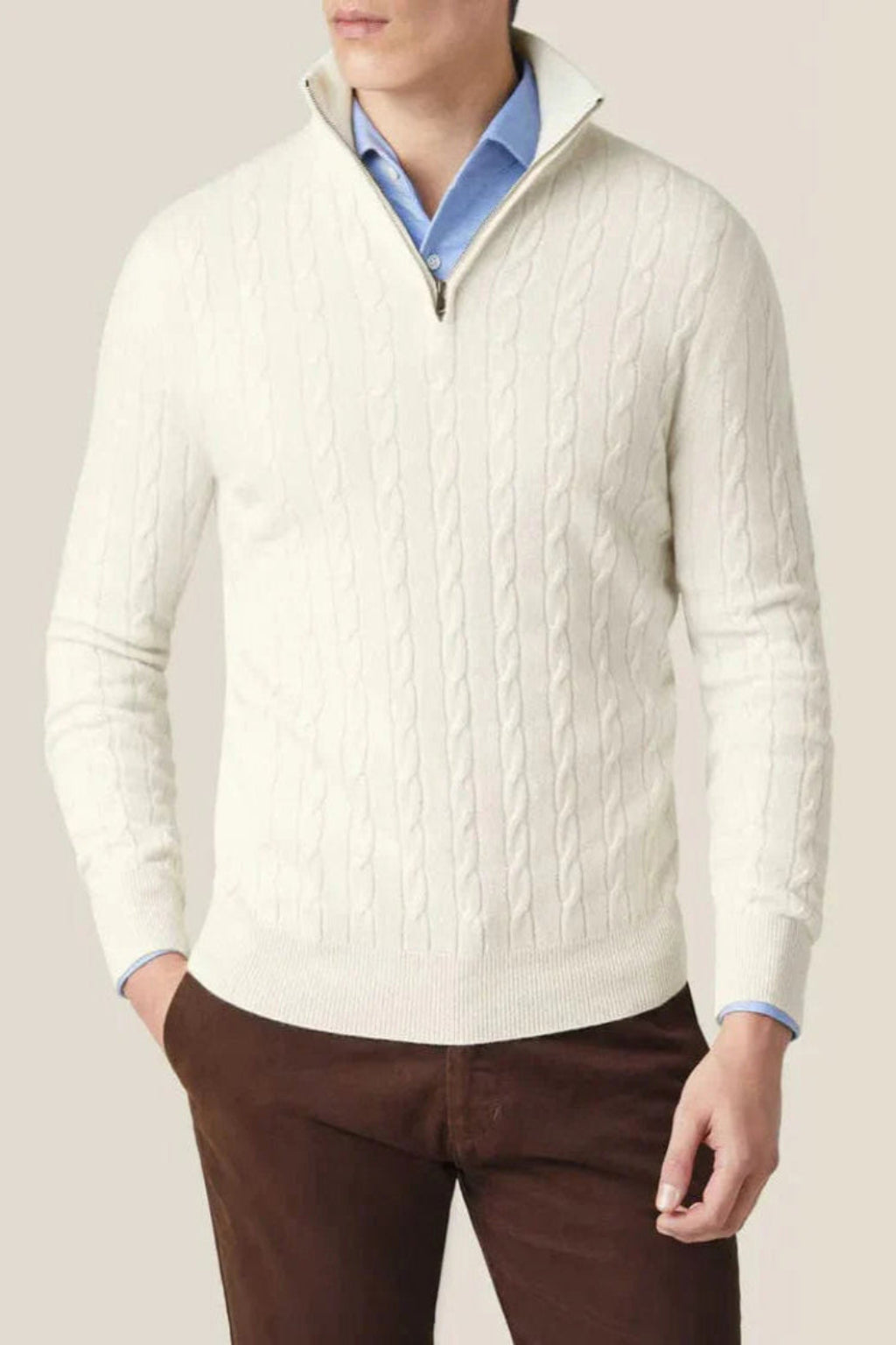 Herbert – Pull en cachemire avec fermeture éclair