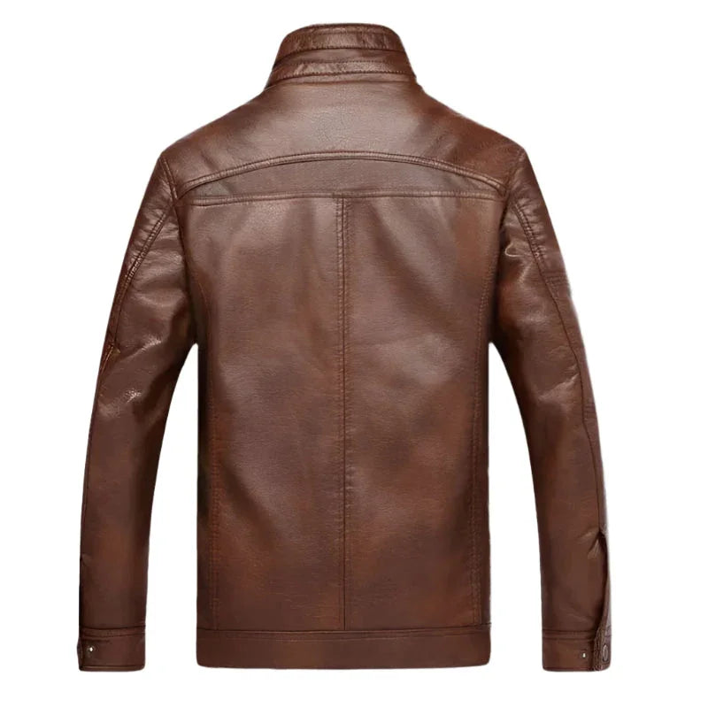 Gerardo - Blouson en Cuir Classique pour Homme Marron