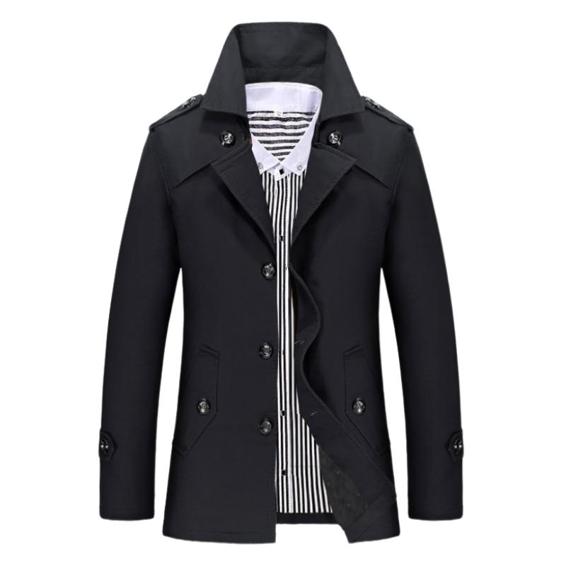 Manteau trench classique pour homme avec col à revers – Manteau de luxe pour toutes les occasions