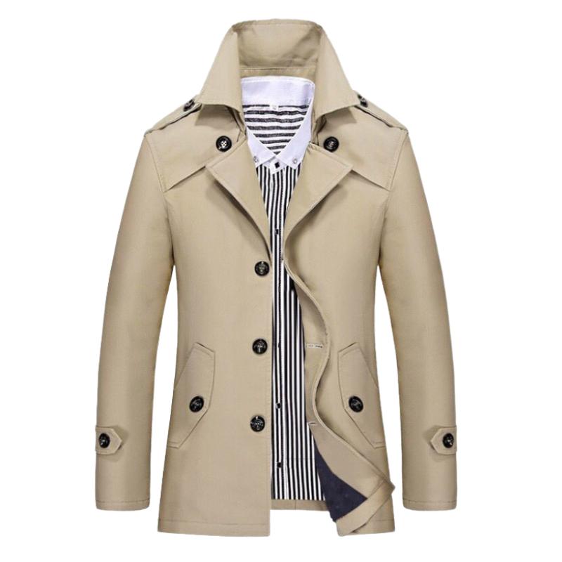 Manteau trench classique pour homme avec col à revers – Manteau de luxe pour toutes les occasions