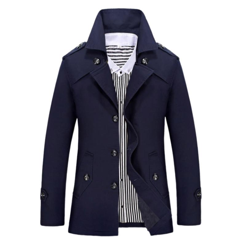 Manteau trench classique pour homme avec col à revers – Manteau de luxe pour toutes les occasions