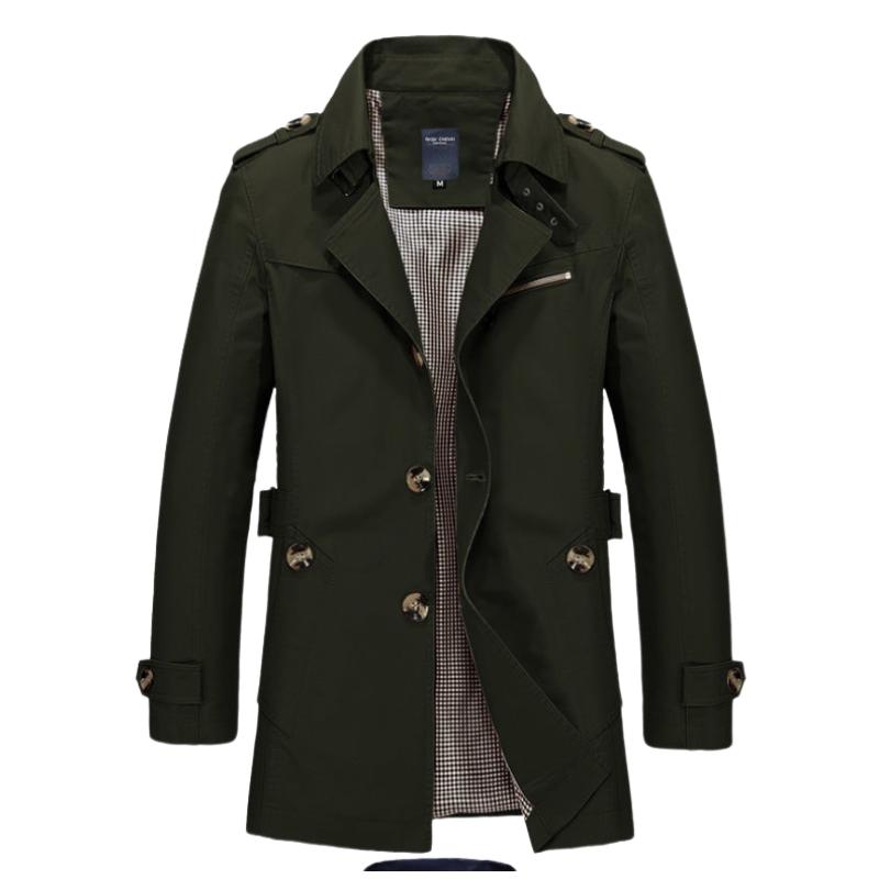 Manteau trench classique pour homme avec col à revers – Manteau de luxe pour toutes les occasions