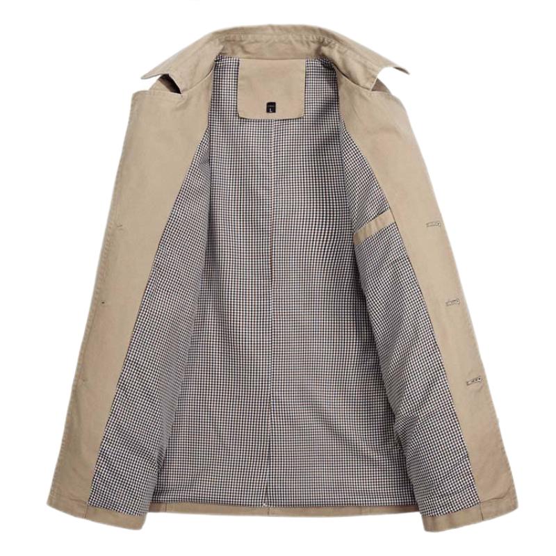 Manteau trench classique pour homme avec col à revers – Manteau de luxe pour toutes les occasions