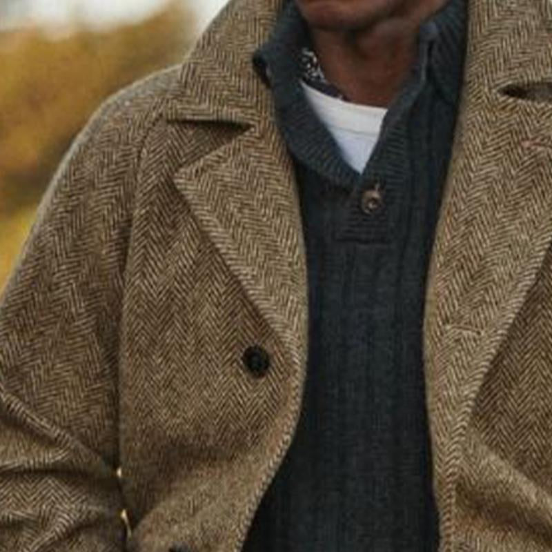 Heren Vintage Winterjas Bruin - Manteau d'hiver vintage pour homme brun