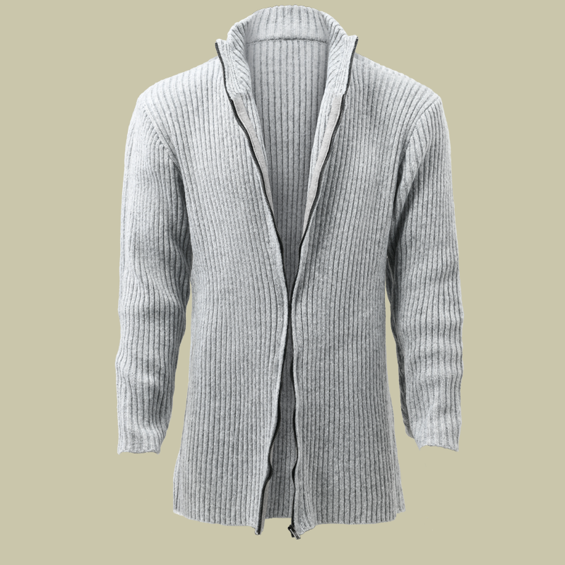 Cardigan pour hommes avec col montant – Gilet tricoté élégant en coupe slim