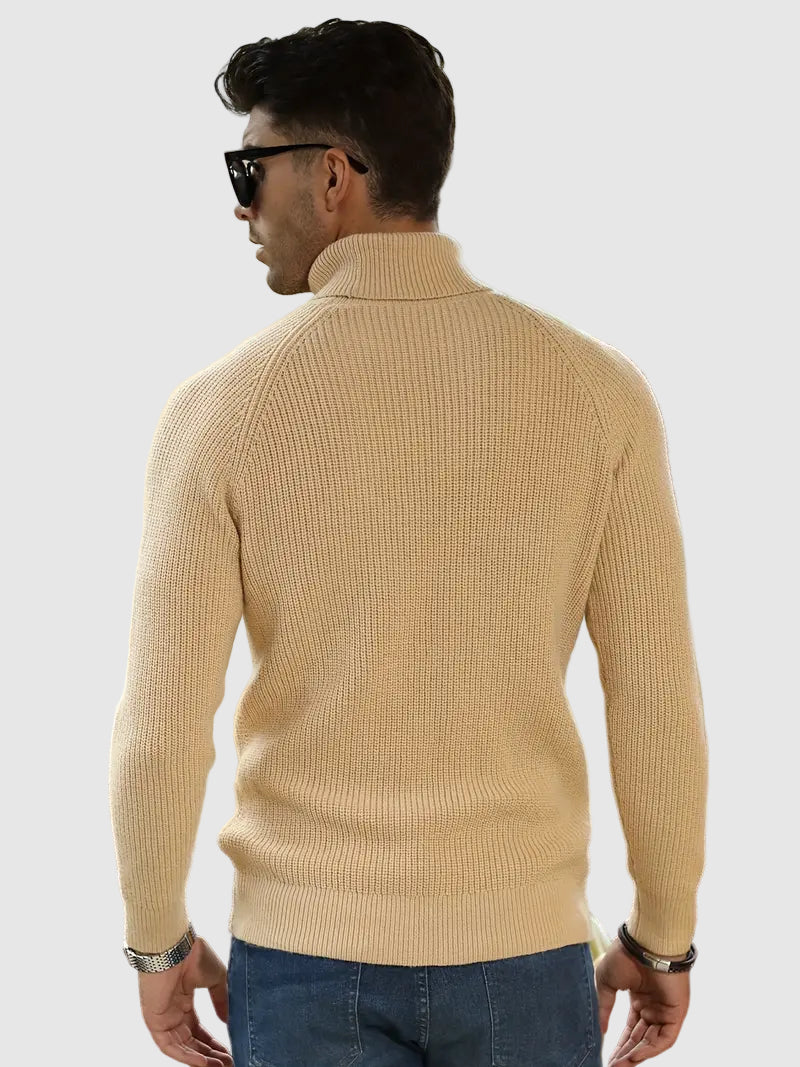 Maison Clément Paris | Pull pour Homme – Pull Classique en Maille Cable Beige Old Money