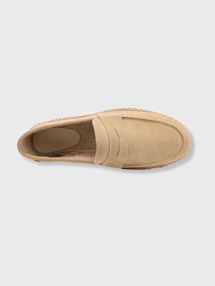 Kastanjebruine Suède Loafers voor Mannen met Jute Zool – Comfortabele Zomerloafers met Tijdloze Elegantie 6