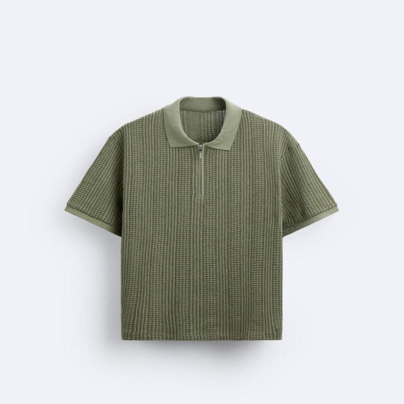 Polo Homme à Fermeture Éclair Légère Style Old Money | Maison Clément Paris