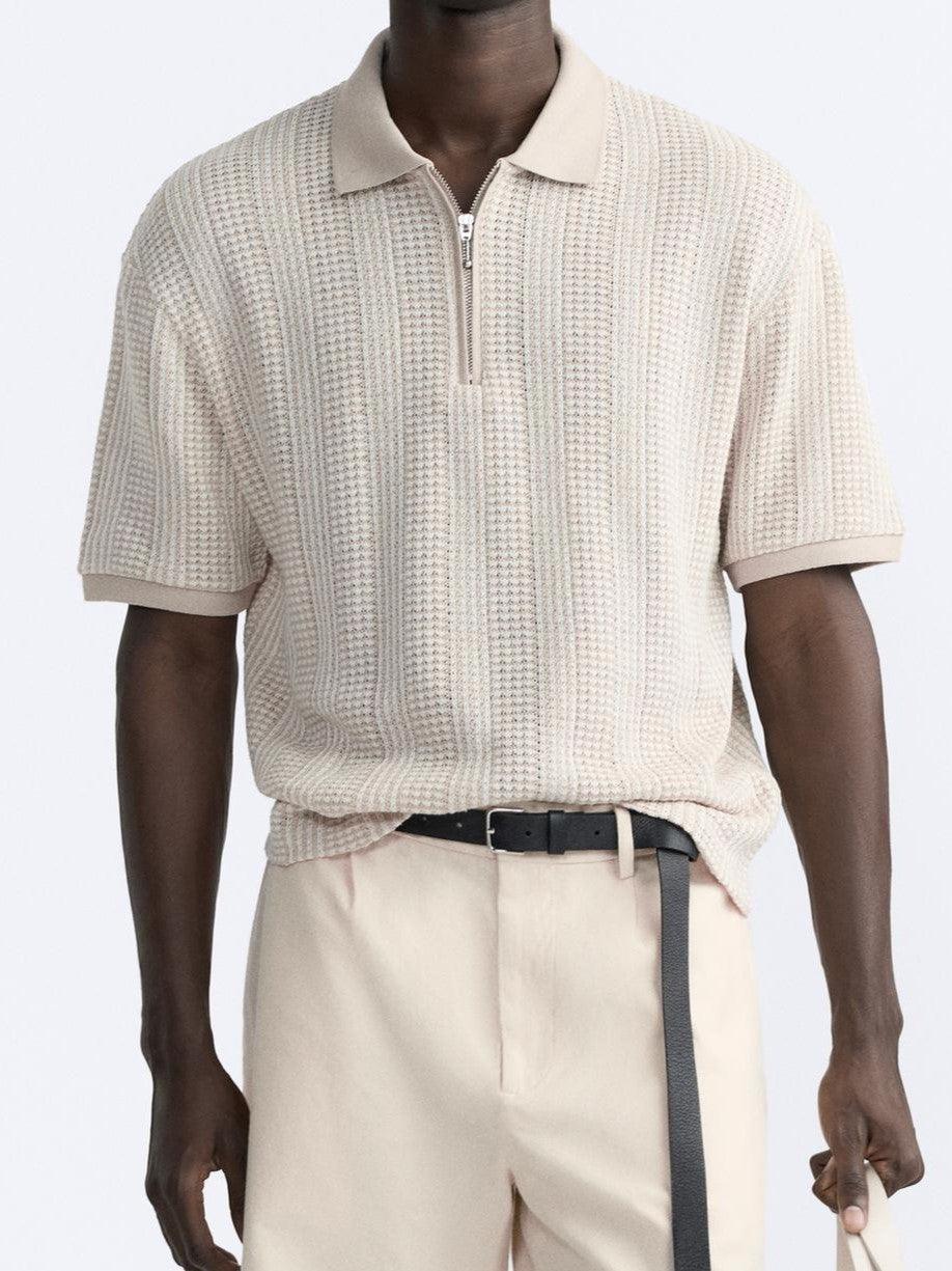 Polo Homme à Fermeture Éclair Légère Style Old Money | Maison Clément Paris