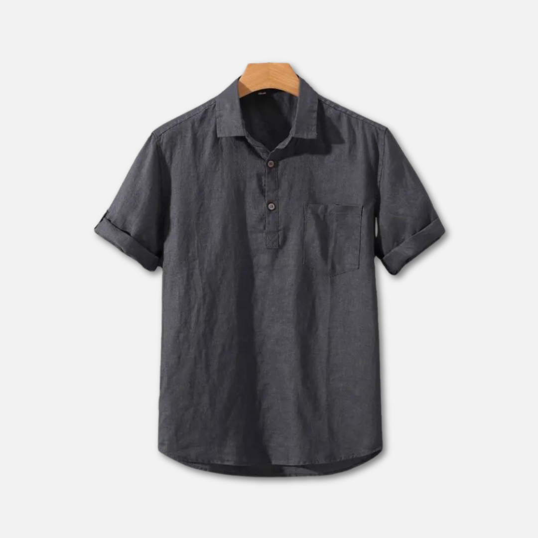 Linnen Polo Shirt Heren - Ademend en Lichtgewicht Casual Poloshirt voor Lente en Zomer 1