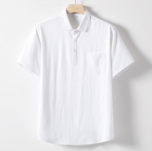 Linnen Polo Shirt Heren - Ademend en Lichtgewicht Casual Poloshirt voor Lente en Zomer 3