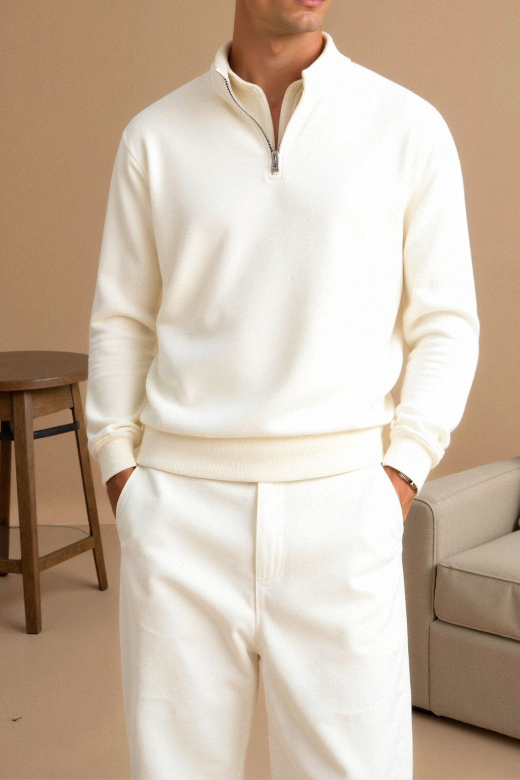 Pull Old Money à fermeture éclair