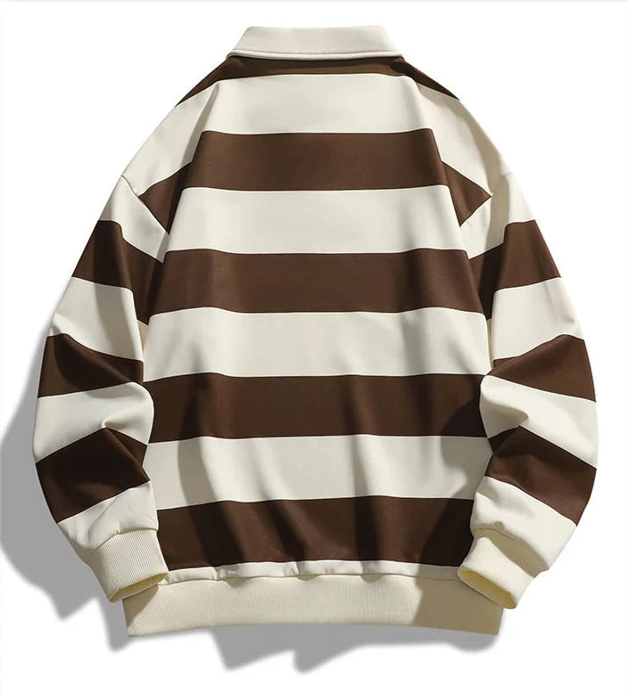 Domenic - Polo en laine Old Money à rayures