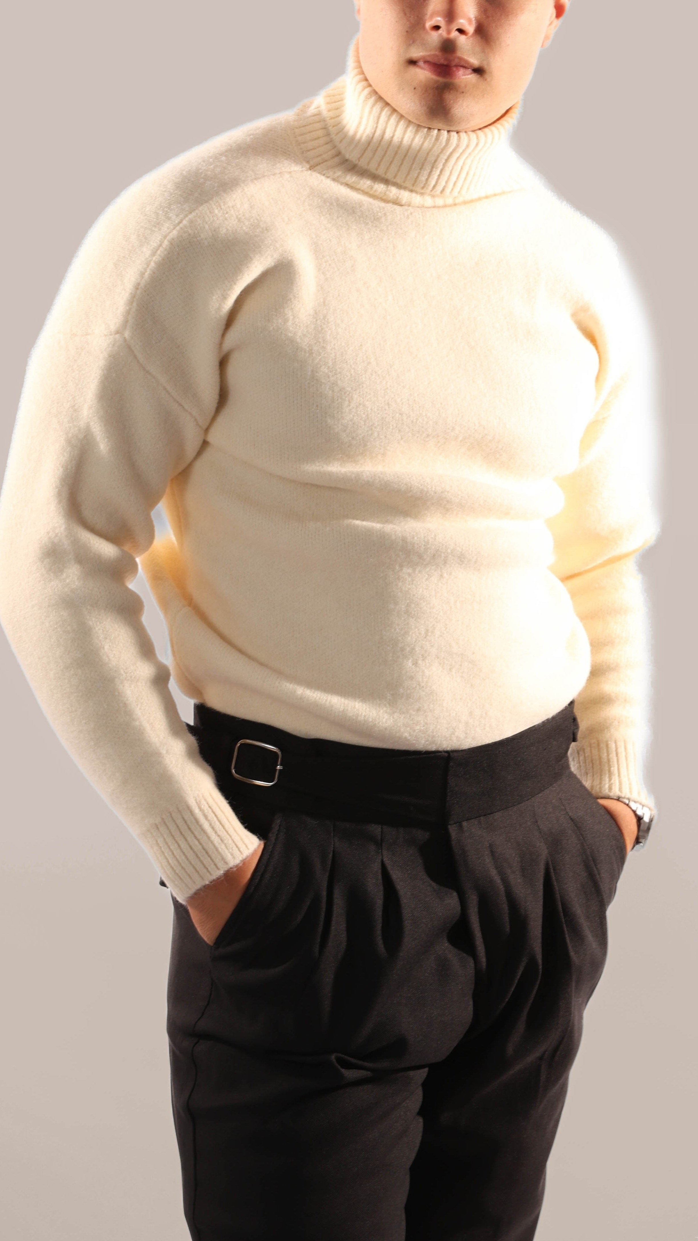 Reginal - Pull Col Roulé en Cachemire Old Money