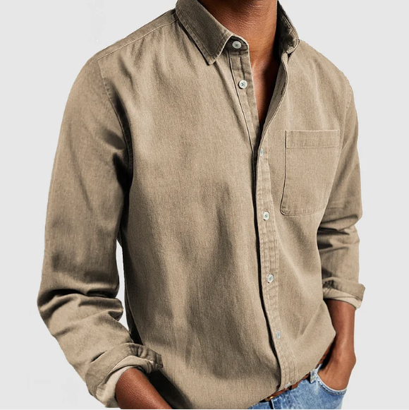 Chemise en Jean Décontractée pour Homme | Mélange de Coton Doux