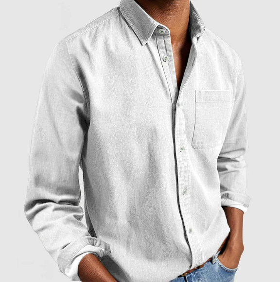 Chemise en Jean Décontractée pour Homme | Mélange de Coton Doux