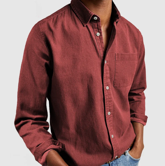 Chemise en Jean Décontractée pour Homme | Mélange de Coton Doux