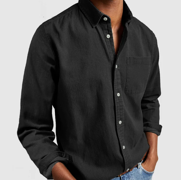 Chemise en Jean Décontractée pour Homme | Mélange de Coton Doux