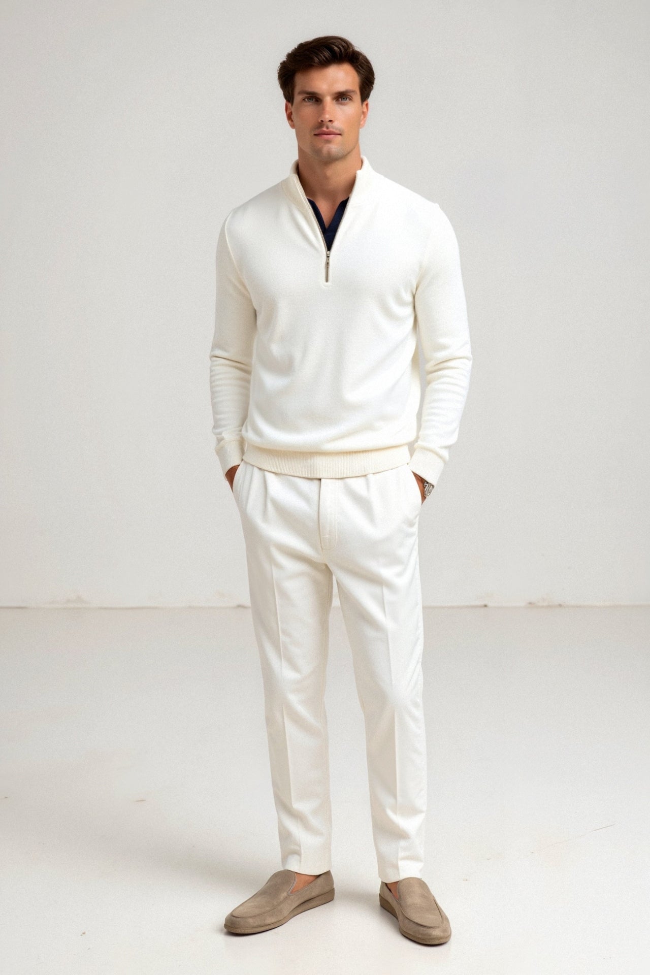 Ted – Pull à quart de fermeture éclair pour hommes